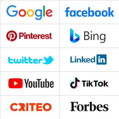 Google、Facebook、Bing、LinkedIn、TikTok 等媒体平台